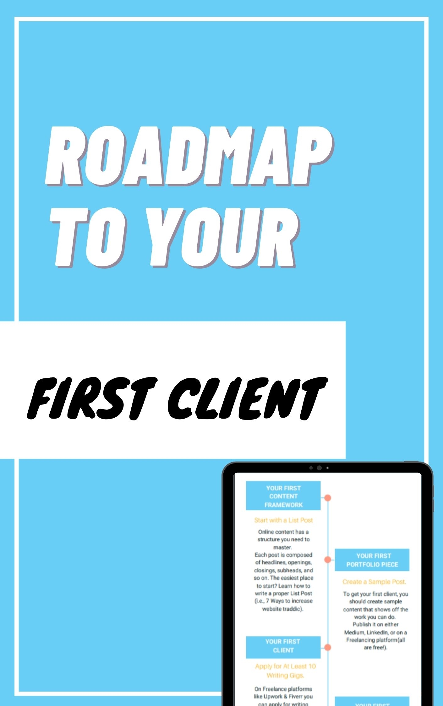 ROADMAP TO YOUR FIRST WRITING CLIENT cover image